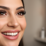 Close Up Portrait of Woman with beautiful lashes